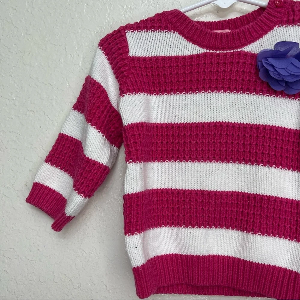 Childrens Place‎  Sweaters White Pink  Stripe Cotton